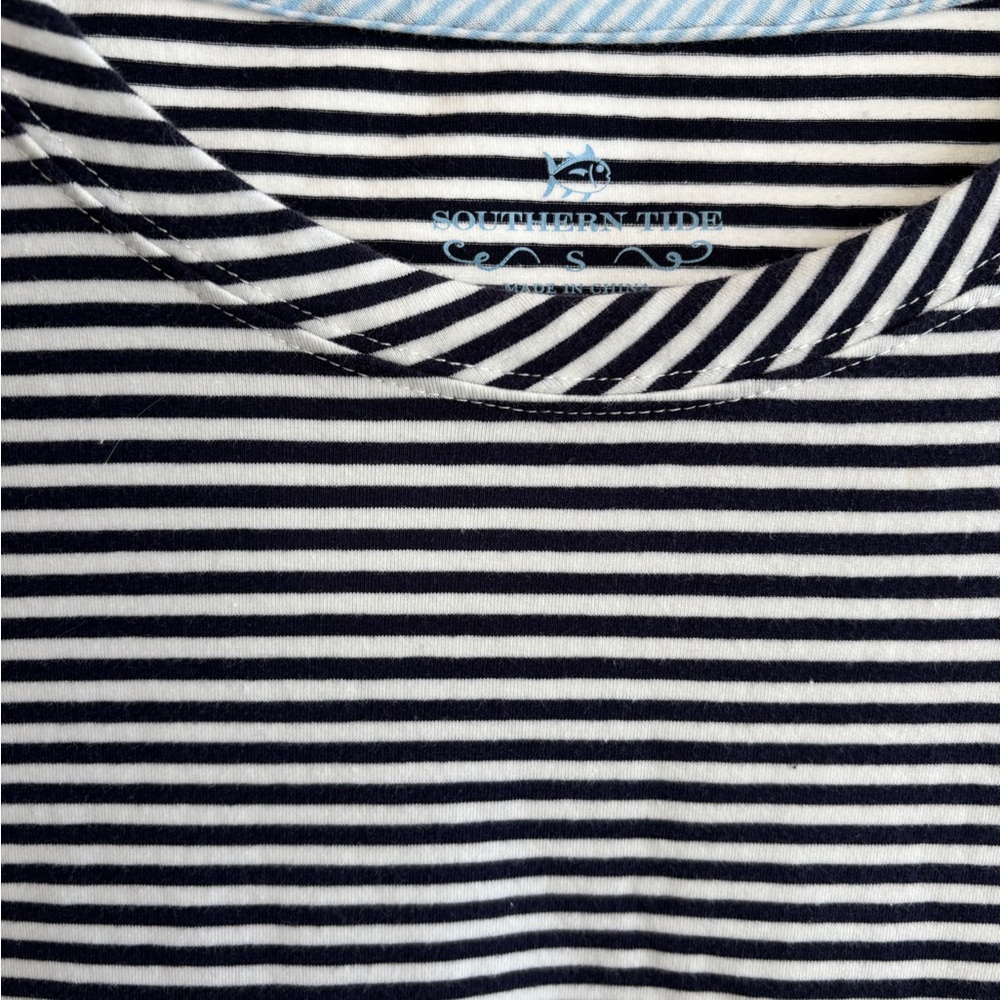 Southern Tide Abigail Nautical Striped Navy and White Women's Dress - Picture 7 of 7